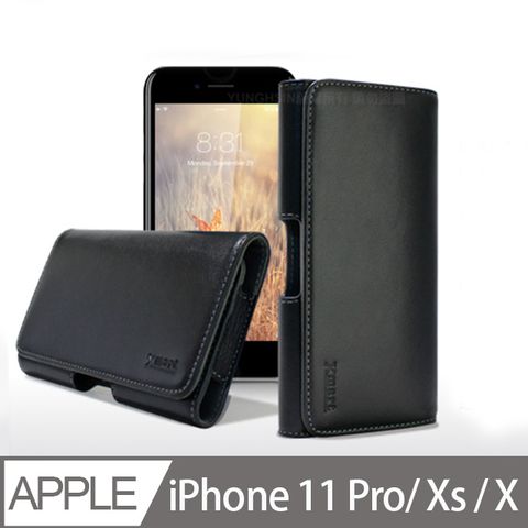Xmart for iPhone11Pro/11Pro/Xs Max/XR/ 8 Plus /i7 plus/i6 Plus 型男小羊皮橫式腰掛皮套