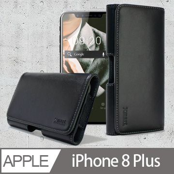 Xmart for Apple iPhone 8 Plus 專用 5.5吋 型男小羊皮橫式腰掛皮套