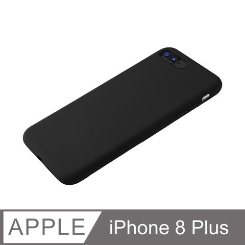 【經典液態殼 I 城市系列】iPhone 8 Plus 手機殼 i8 Plus 保護殼 矽膠殼 軟殼 (黑)