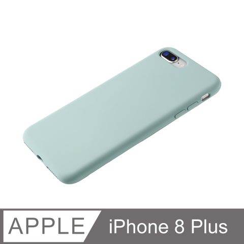 【經典液態殼｜莊園系列】iPhone 8 Plus 手機殼 i8 Plus 保護殼 矽膠殼 軟殼 (薄荷綠)減震矽膠材質 質感與實用兼具