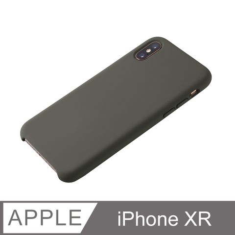 【經典液態殼l城市系列】iPhone XR 手機殼 iXR 保護殼 矽膠殼 軟殼 (深橄欖)