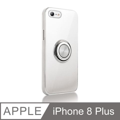 《指環支架空壓殼》 iPhone8 Plus 手機殼 防摔 i8 Plus 保護殼 磁吸式 手機支架 軟殼(透明)支架360°自由調整