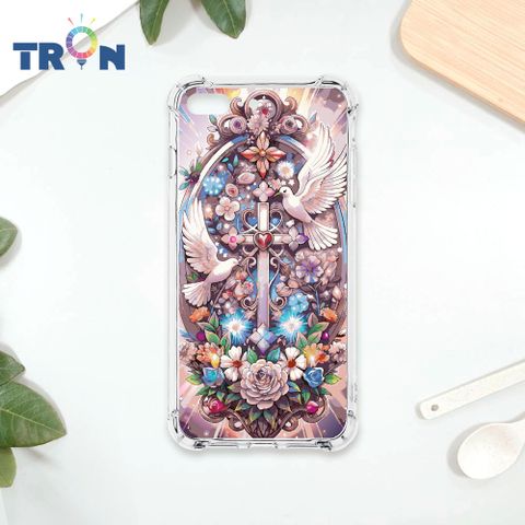 TRON IPhone 7/8 PLUS 十字架華麗金光閃閃 四角防摔殼 手機殼