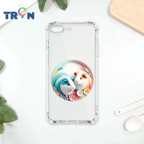 TRON IPhone 7/8 PLUS 可愛紙雕天竺鼠 四角防摔殼 手機殼