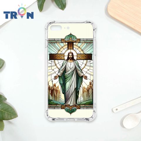 TRON IPhone 7/8 PLUS 耶穌彩繪玻璃 四角防摔殼 手機殼