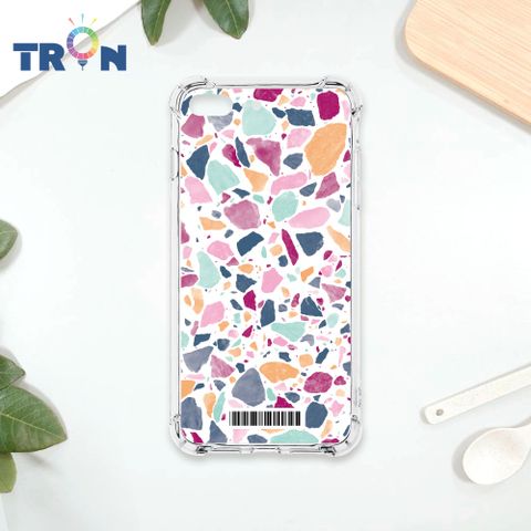 TRON IPhone 7/8 PLUS 大顆彩色幾何磨石子A款  載具 四角防摔殼 手機殼