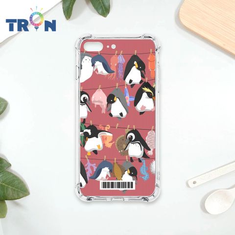 TRON IPhone 7/8 PLUS 文青風曬企鵝大集合  載具 四角防摔殼 手機殼