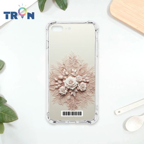 TRON IPhone 7/8 PLUS 粉色蕾絲玫瑰系列  載具 四角防摔殼 手機殼