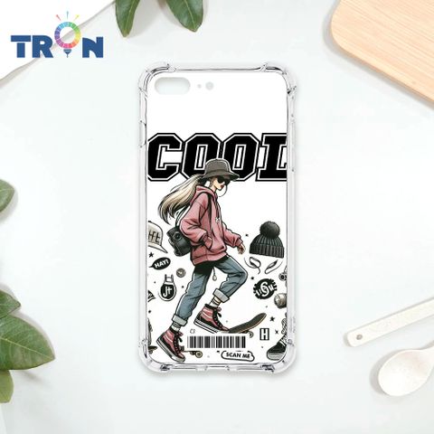 TRON IPhone 7/8 PLUS 雜誌風潮流女孩  載具 四角防摔殼 手機殼