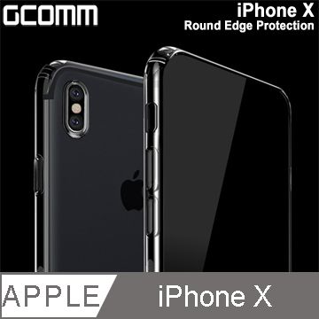 GCOMM 結帳折 iPhone X 5.8吋 Round Edge Protection 清透圓角防滑邊保護殼 清透明