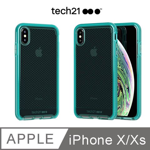 Tech21 防撞軟質格紋保護殼 -透綠適用於iPhone X / Xs