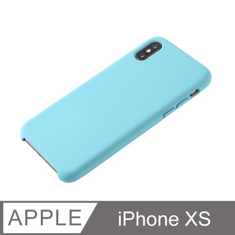 【經典液態殼l沁夏系列】iPhone Xs 手機殼 iXs 保護殼 矽膠殼 軟殼 (天藍)