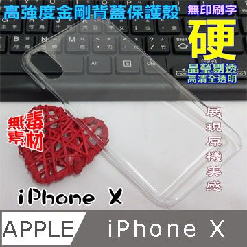 iPhone XS / X 高強度金剛背蓋保護殼-高清全透明