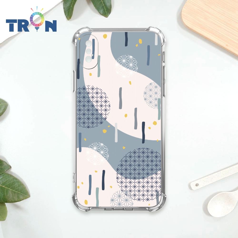  TRON IPhone X/XS 日系和風圓點落雨系列 四角防摔殼 手機殼