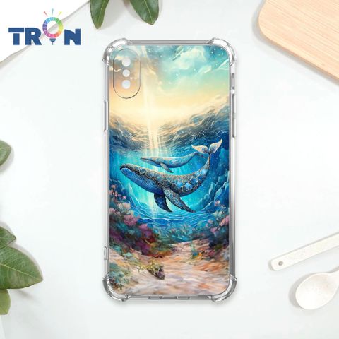 TRON IPhone X/XS 大海鯨魚系列 四角防摔殼 手機殼