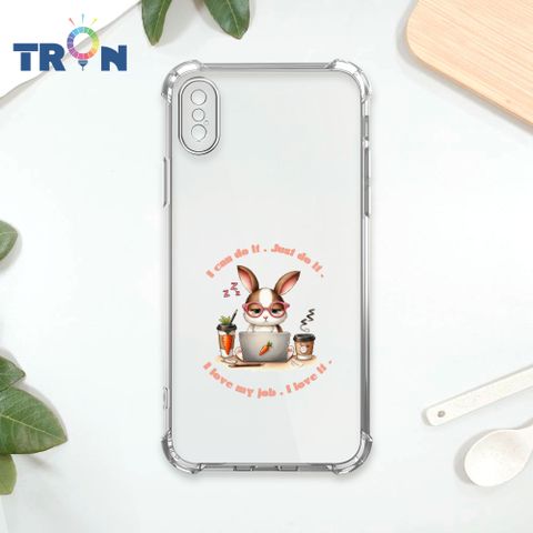 TRON IPhone X/XS 小動物不想上班單圖 四角防摔殼 手機殼