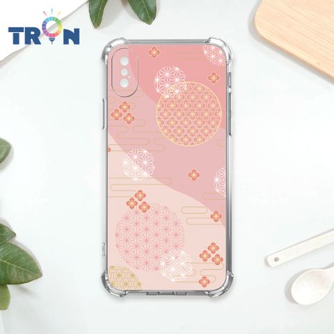 TRON IPhone X/XS 日系和風圓點散花系列 四角防摔殼 手機殼