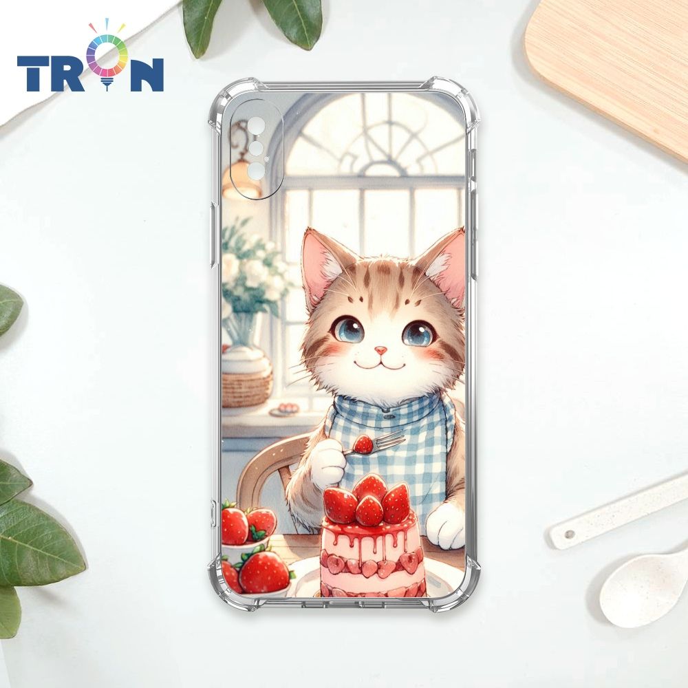  TRON IPhone X/XS 貓咪美食評鑑家 四角防摔殼 手機殼