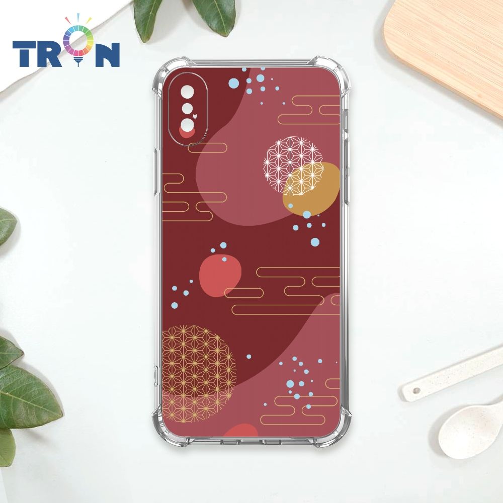  TRON IPhone X/XS 日系和風圓點流雲系列 四角防摔殼 手機殼