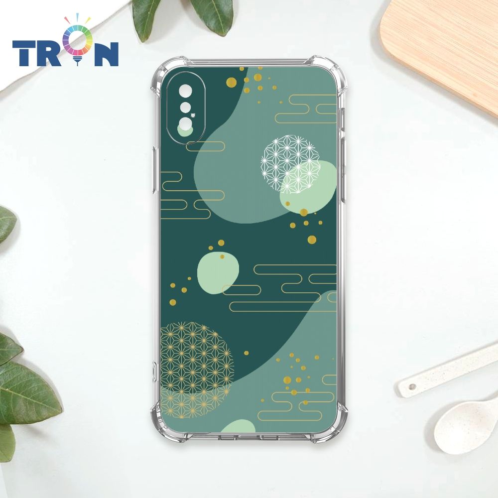  TRON IPhone X/XS 日系和風圓點流雲系列 四角防摔殼 手機殼