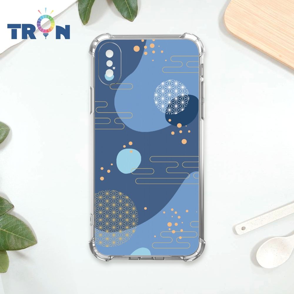  TRON IPhone X/XS 日系和風圓點流雲系列 四角防摔殼 手機殼