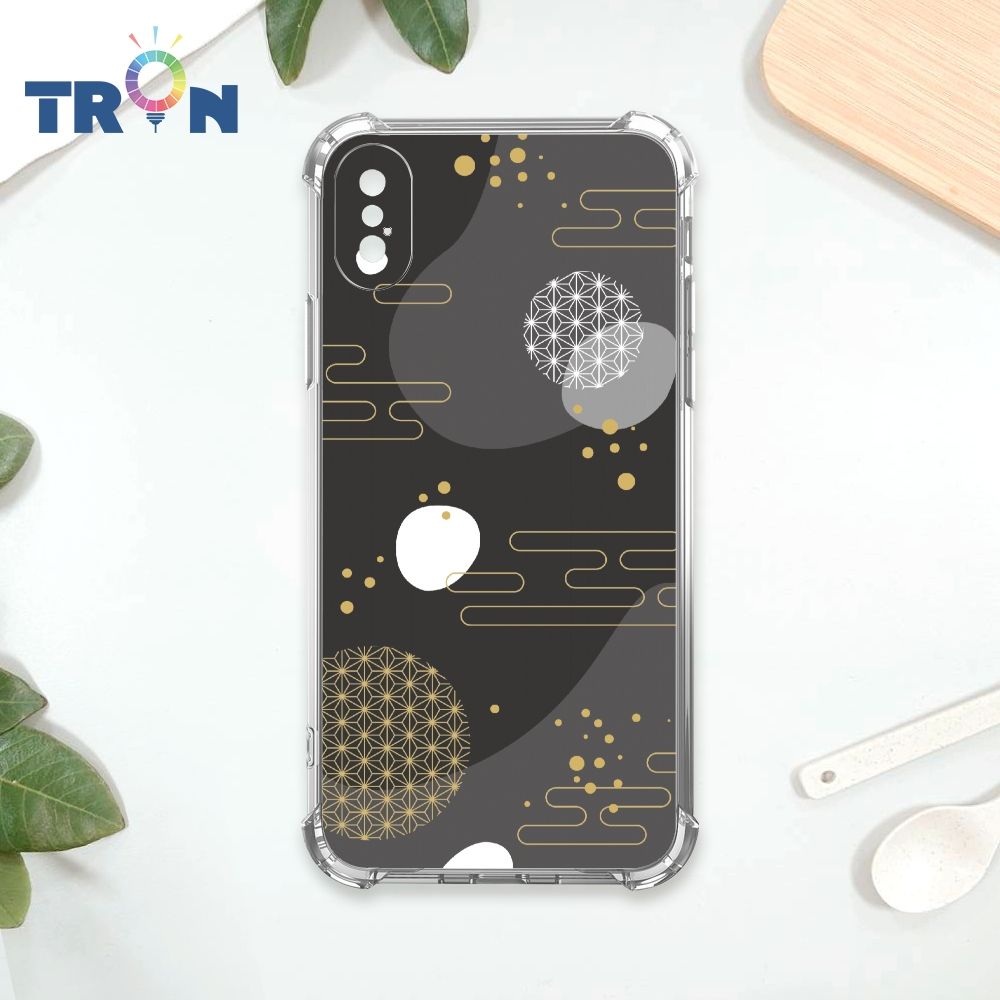  TRON IPhone X/XS 日系和風圓點流雲系列 四角防摔殼 手機殼