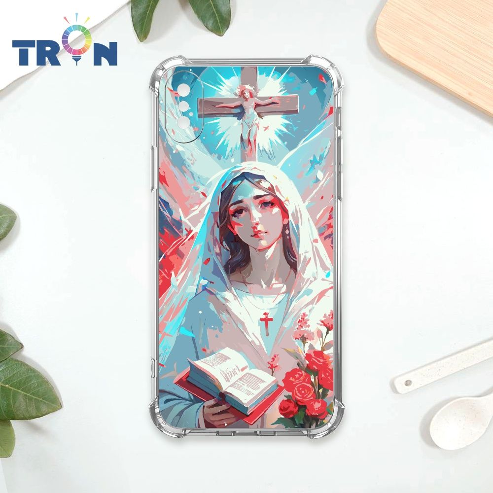  TRON IPhone X/XS 聖母水彩 四角防摔殼 手機殼