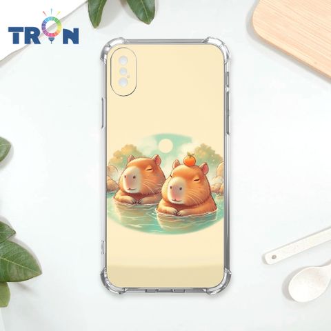 TRON IPhone X/XS 溫泉水豚系列 四角防摔殼 手機殼