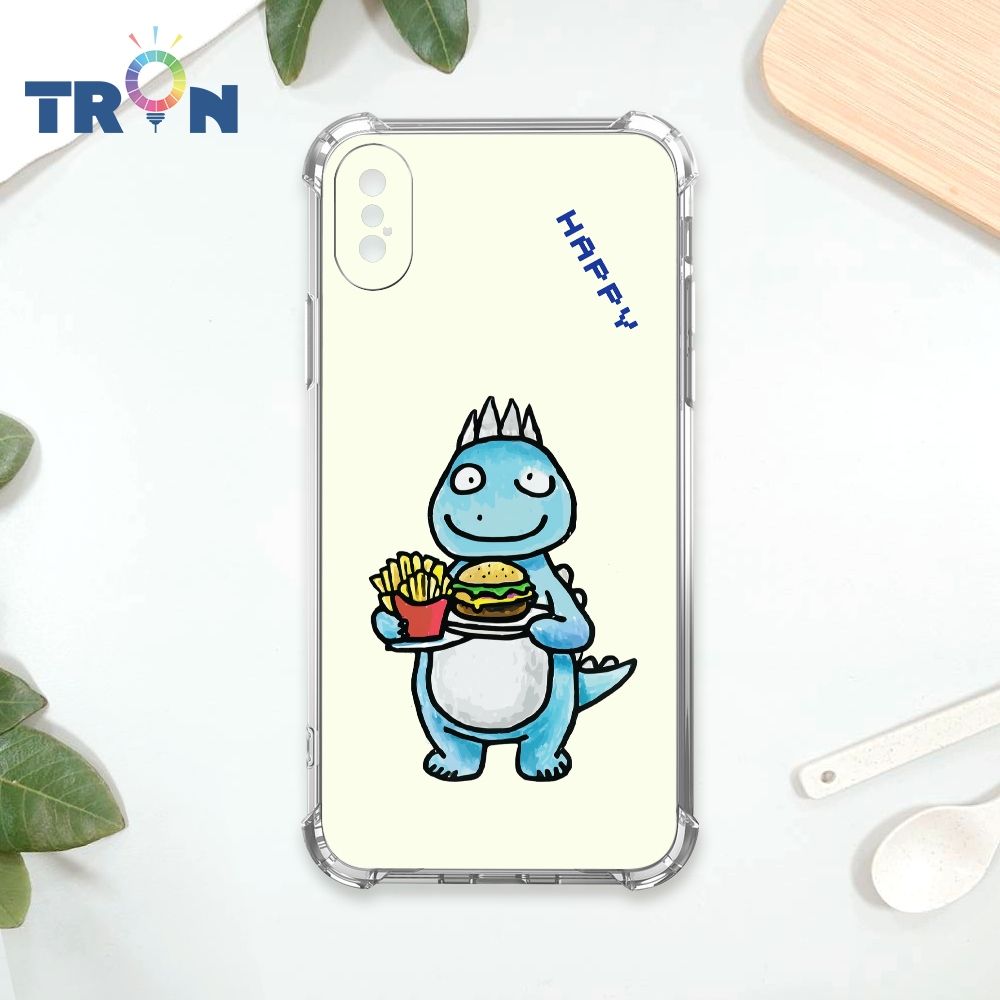  TRON IPhone X/XS 漢堡薯條恐龍 四角防摔殼 手機殼