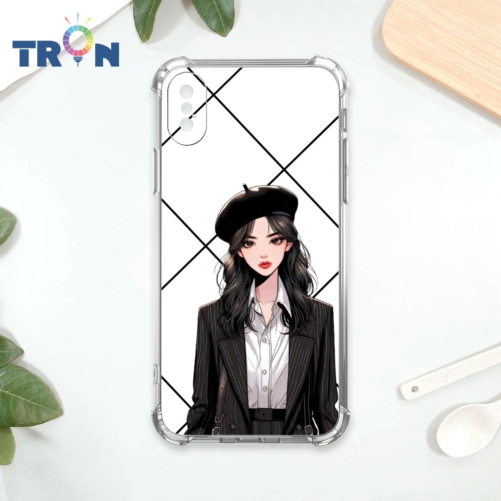  TRON IPhone X/XS 雜誌風女孩 四角防摔殼 手機殼