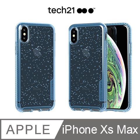 Tech21 好禮送下拉可選Tech 21英國超衝擊PURE SODA-iPhone Xs Max 防撞硬式蝶藍紫保護殼【硬式】適用於iPhone Xs Max