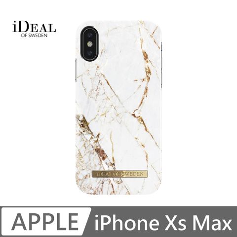 IOS iPhone Xs Max 北歐時尚瑞典流行手機殼-義大利卡拉拉金大理石