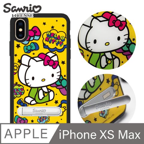 APBS 三麗鷗 iPhone XS Max 6.5吋減震立架手機殼-積木凱蒂