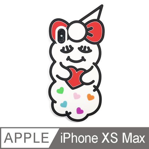 Candies 蝴蝶結睡眠寶寶(彩虹愛心)手機殼-iPhone XS Max