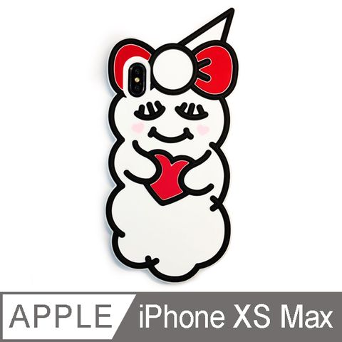 Candies 蝴蝶結睡眠寶寶手機殼(愛心臉頰)-iPhone XS Max