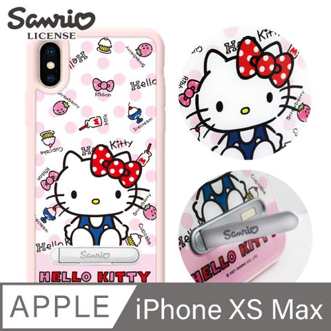 APBS 三麗鷗 Kitty iPhone XS Max 6.5吋減震立架手機殼-呆萌凱蒂