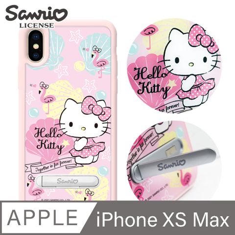 APBS 三麗鷗 Kitty iPhone XS Max 6.5吋減震立架手機殼-熱帶凱蒂