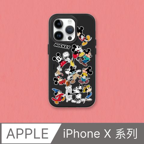 【犀牛盾】iPhone X系列SolidSuit防摔背蓋手機殼∣迪士尼-米奇系列-Sticker-各種米奇(多色可選)