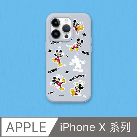 【犀牛盾】iPhone X系列SolidSuit防摔背蓋手機殼∣迪士尼-米奇系列-Sticker-嘿嘿米奇(多色可選)
