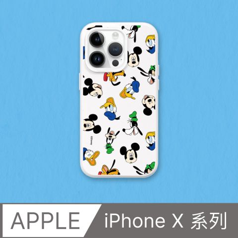 【犀牛盾】iPhone X系列SolidSuit防摔背蓋手機殼∣迪士尼-米奇系列-Sticker-米奇與他的朋友(多色可選)