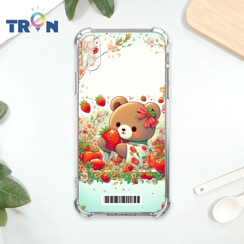  TRON IPhone XS Max 可愛草莓熊系列  載具 四角防摔殼 手機殼