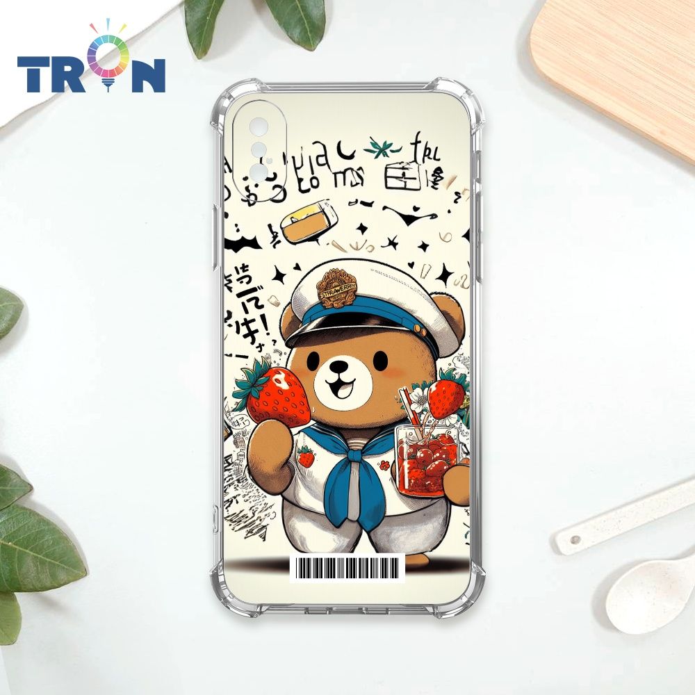  TRON IPhone XS Max 可愛草莓熊系列  載具 四角防摔殼 手機殼