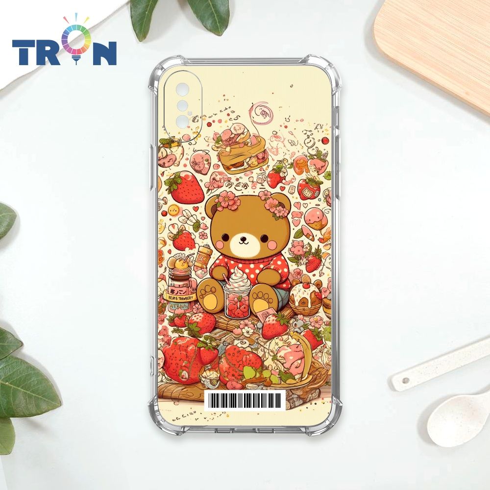  TRON IPhone XS Max 可愛草莓熊系列  載具 四角防摔殼 手機殼