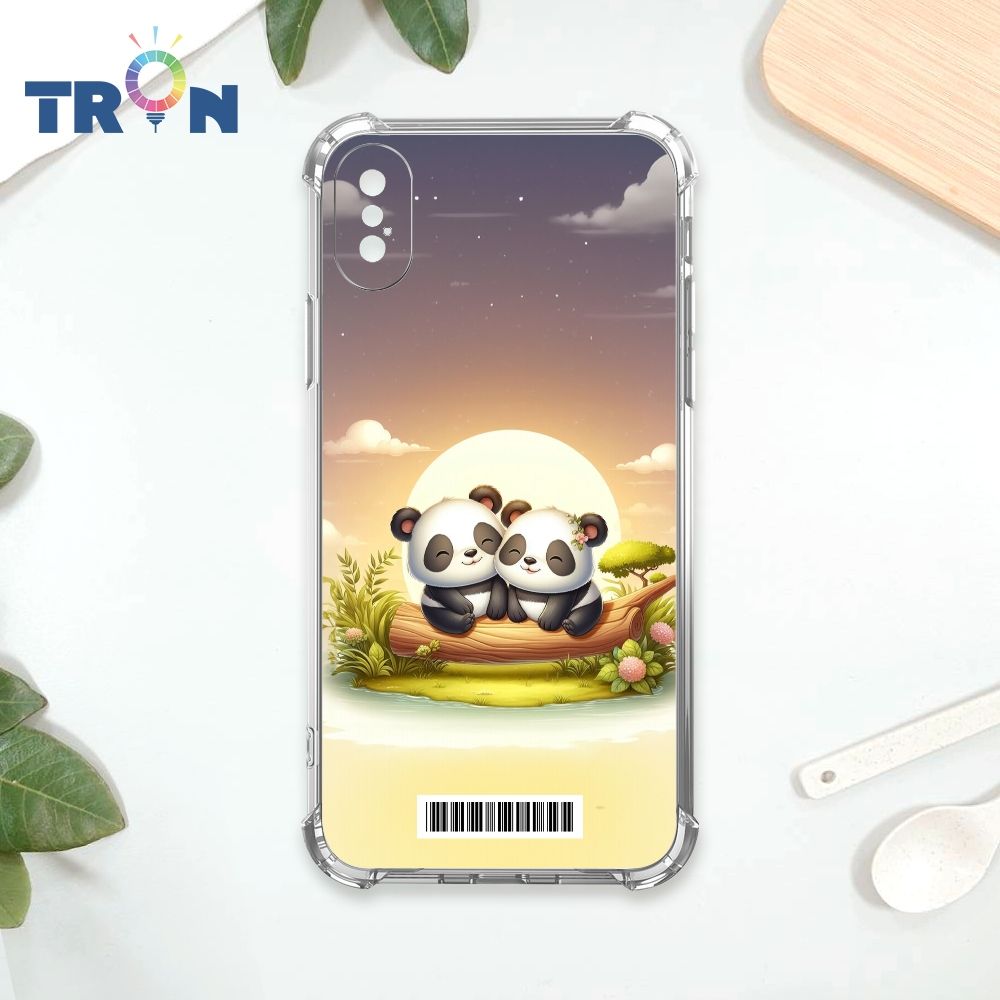  TRON IPhone XS Max 可愛萌熊貓  載具 四角防摔殼 手機殼