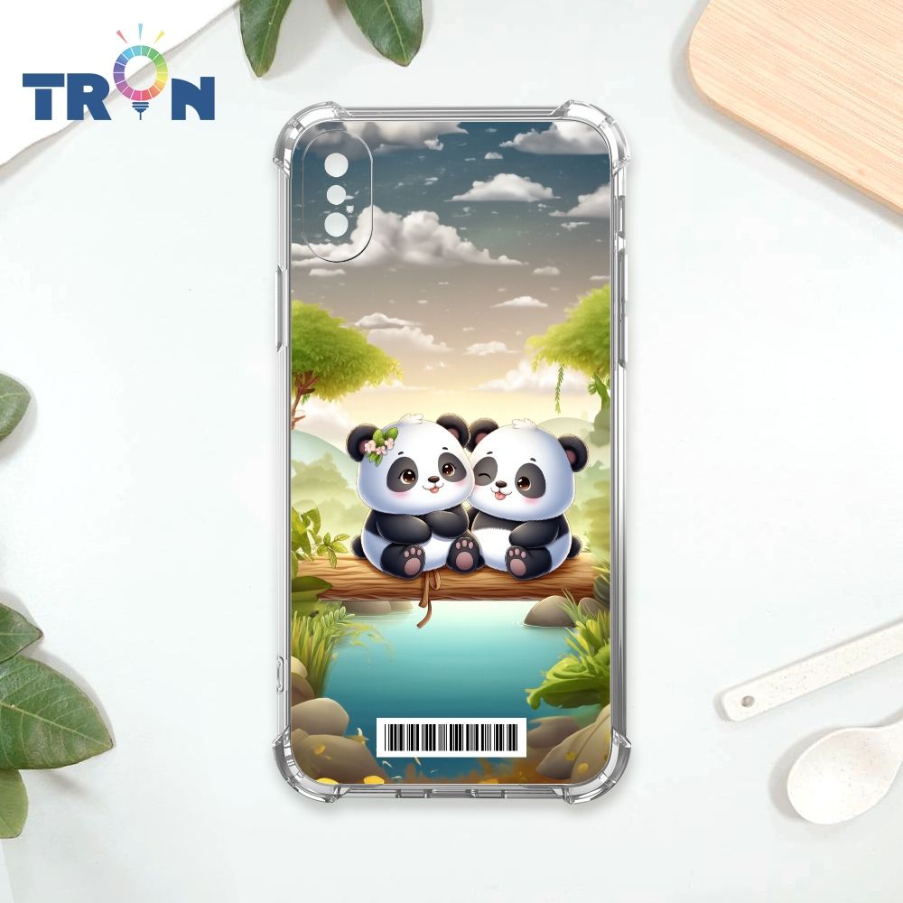  TRON IPhone XS Max 可愛萌熊貓  載具 四角防摔殼 手機殼