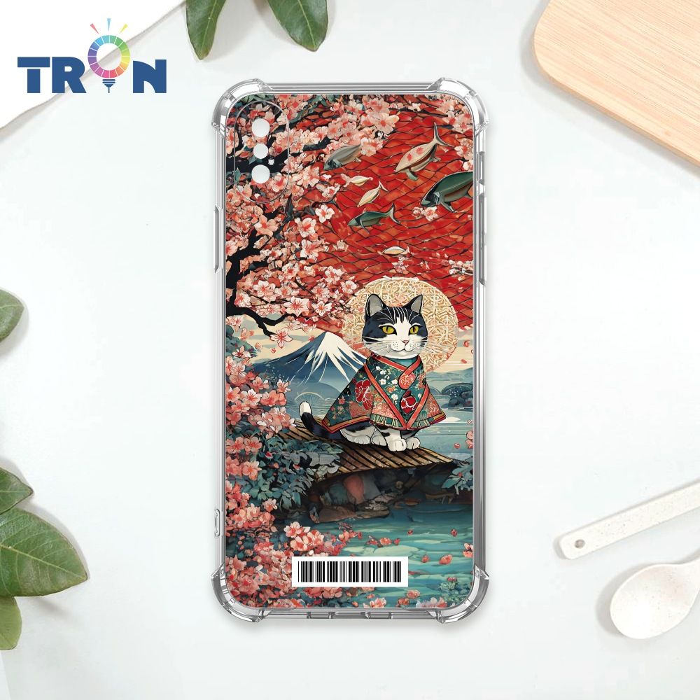  TRON IPhone XS Max 日系富士山櫻花貓咪系列  載具 四角防摔殼 手機殼