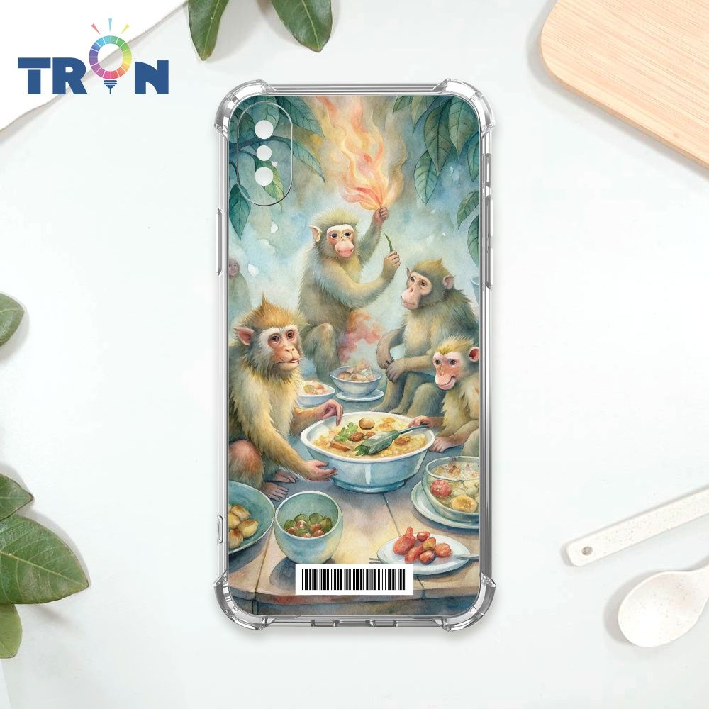  TRON IPhone XS Max 猴子吃火鍋  載具 四角防摔殼 手機殼