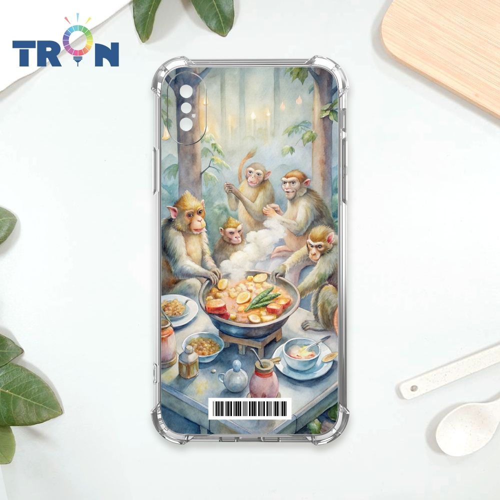  TRON IPhone XS Max 猴子吃火鍋  載具 四角防摔殼 手機殼