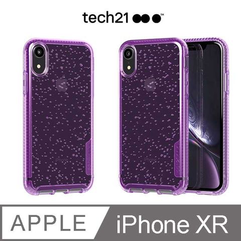 Tech 21英國超衝擊PURE SODA-iPhone XR防撞硬式蝶藍紫保護殼【硬式】適用於iPhone XR