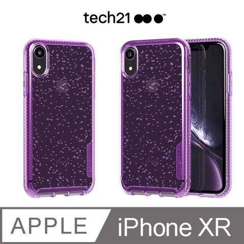 Tech21 好禮放送下拉可選Tech 21英國超衝擊PURE SODA iPhone XR防撞硬式蝶藍紫保護殼【硬式】